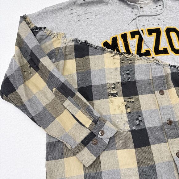 Missouri Tigers Sweatshirt XL Mizzou Hoodie Distressed Grunge Furst Of A Kind‎ - Picture 3 of 9